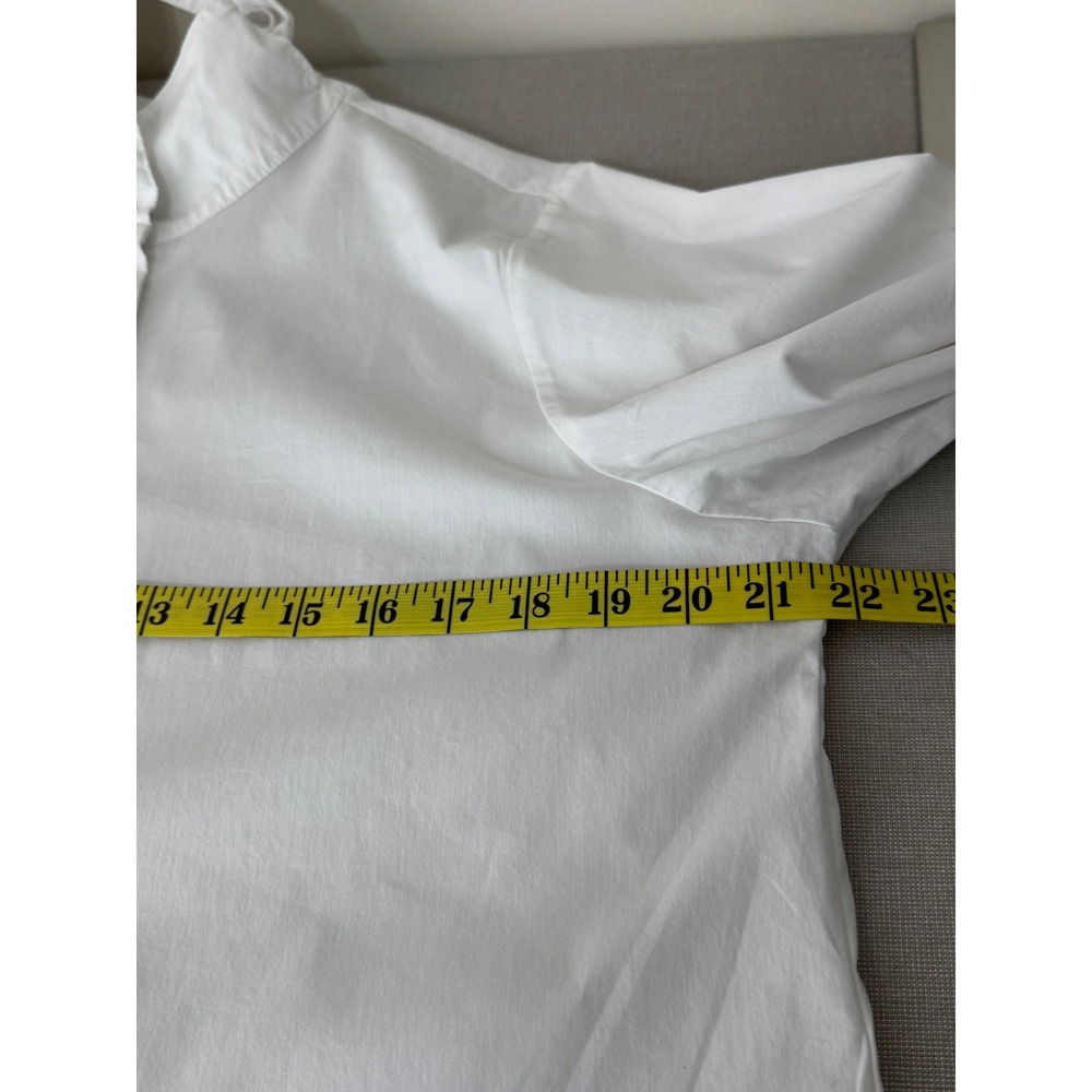 Bryn Walker Button Front Top W/Neck Tie Medium White‎ - Picture 9 of 11